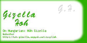 gizella hoh business card